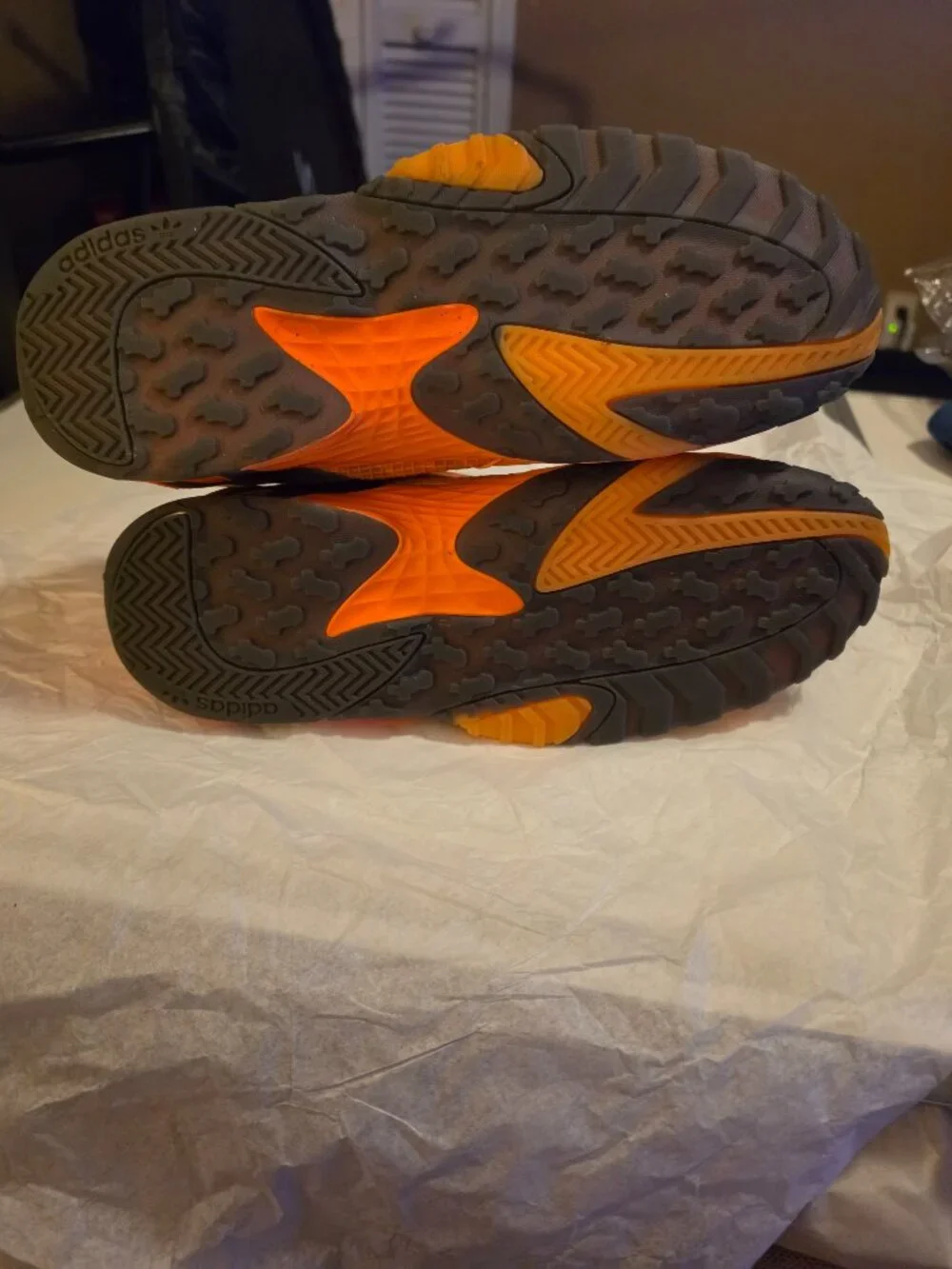 Adidas Streetball Flash Orange Mens Streetwear Cyber Punk Sneakers Sz 10